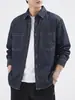 Ropa para Hombre Feng She / Nueva Colección Otoño Retro Workwear Chaqueta Camisa Holgada Casual Manga Larga Mezclilla Camisa Americana Hombre