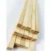 Materiais para maquete de artesanato DIY usando bambu de 20-100 cm: quadrados de bambu, varas de bambu e espetos de bambu.