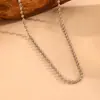 Cadena de Cuentas Onduladas de Acero Inoxidable Collar Pulsera Tobillera Joyería Venta Caliente Transfronteriza Set de Joyería de Cuentas Onduladas de Acero de Titanio No Descolorante