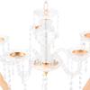 Portavelas de cristal bañado en oro de hierro transfronterizo, accesorios de decoración de mesa para auditorio de bodas, hotel, decoración floral