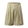 Yidao Vintage 2026 Verano Nuevo Calle Alta Americana Shorts de Playa para Hombre Marca de Tendencia Versátil Sueltos con Cordón Shorts Casuales