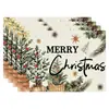 Amazon Manteles Navideños Muñeco de Nieve Árbol de Navidad Manteles Decoración de Mesa de Comedor Occidental Manteles Aislantes Fiesta Navideña