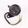 Instrumento mecánico multifunción universal modificado para motocicleta retro, velocímetro odómetro de acero inoxidable con retroiluminación LED
