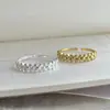 Anillo floral de plata de ley 925 Fan Zhiqiao, estilo ins fresco europeo y americano, anillo abierto de nicho moderno y versátil para mujer