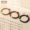 Nudo de Bambú DIY Pulsera de Madera de Ébano Artesanía de Madera Palo de Rosa Sándalo Verde Pulsera Unisex Joyería Cuentas