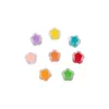 Cuentas Acrílicas Pequeñas de Flor de Ciruelo de Goteo de Aceite Doble Cara de 16 mm para Manualidades, Accesorios para el Cabello de Niños, Ligas para el Cabello, Cadenas para Teléfono, Collares, Accesorios para Cuentas