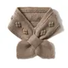 100% Cashmere Outono e Inverno Novo Feminino Coração de Pêssego Cruzado Gola Grossa Proteção de Pescoço Cachecol de Malha Quente Pequeno Cachecol