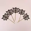 Cartão Decorativo de Bolo Homem-Aranha Halloween Decoração de Confeitaria Plugue Decorativo Preto Plugue Decorativo