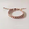 Pulsera de cuerda trenzada estilo europeo y americano color DIY pulsera ajustable a mano trenzado de hilo de jade