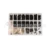 664PCs caixa preta cabeça redonda sextavada cabeça de soquete parafuso M2/M3/M4/M5 parafuso porca almofada plana mais chave