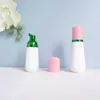 En stock botella cónica blanca de espuma de 60 ml, botella espumadora de PET para mousse de 100 ml, dispensador portátil de espuma facial
