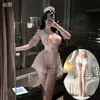 Atacado de lingerie sensual, incluindo trajes de empregada transparentes e sedutores, com detalhes em renda, transparentes e vestidos sexy para mulheres
