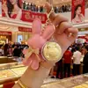 Oro Puro 999Labubu Labubu Colgante Llave de Burbuja Mart Llavero Lindo de Moda Dibujo Animado Colgante para Bolsa
