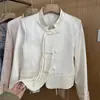 Nove Mil Sete Reinos Estilo Elegante Fashionável Qualidade Nova Jaqueta Estilo Chinês Botão de Rã Luxo Leve Popular Este Ano Linda Jaqueta Patchwork