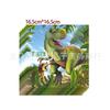 Dinosaurio Verde Tyrannosaurus Rex Suministros para Fiesta Bandeja de Papel Vaso de Papel Toalla de Papel Fila Insertada Triangular Vajilla Desechable Colgante