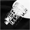 Comercio exterior Joyería de moda europea y americana Metal Apertura amplia Hueco Geométrico Pulsera Venta directa de fábrica