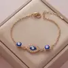 Retención de Color Galvanizado Ojo de Diablo Trébol de Cuatro Hojas Ojo de Diamante Pulsera Moda Femenina Simple Comercio Electrónico Transfronterizo Joyería Comercio Exterior