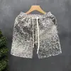 Nuevos Shorts Casuales de Moda de Verano para Hombre con Diseño de Tinta Salpicada, Modernos y Elegantes, Corte Recto, Versátiles para el Uso Diario, Pantalones de Cinco Puntos