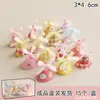 Estilo Ins Coreano Chapéu Retrô Decoração de Bolo Colorido Xadrez Rosto Sorridente Flor Mini Bola de Pelo Chapéu Decoração de Bolo