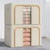 Organizador de caja de almacenamiento, armario doméstico de gran capacidad para ropa y edredones, caja de almacenamiento plegable de tela, una solución de almacenamiento mágica
