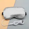 Antifaz de vapor caliente con calefacción enchufable USB para aliviar la fatiga ocular, antifaz para dormir con compresa caliente sombreado lindo con logo