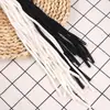 Pantalones casuales de 5 mm en blanco y negro cintura con cordón cuerda de capucha de sudadera nueva correa para ropa cabeza de plástico de moda cuerda redonda