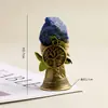 Pedra Lapidada de Cristal Natural Transfronteiriça Coluna de Cristal Árvore da Vida Sino Criativo Sino de Mão Adorno de Decoração de Adereço de Halloween