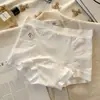 2026 Nueva Ropa Interior Transpirable Sin Costuras de Seda Helada Anti-Exposición Encaje Antibacteriano en la Entrepierna Empalmado Boxer Brief Cintura de Seguridad
