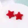 Acessório Versátil Plush Flocado Cor de Macaron Estrela de Cinco Pontas Patch de Fundo Plano Estilo Japonês Fresco e Doce Peças para Acessórios DIY