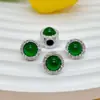 Cuentas de Panjia de doble cara con diamantes de agujero grande, pulsera de joyería DIY hecha a mano, accesorios, collar de aleación de opalinita, cuentas sueltas