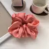Primavera e Verão 2020 Estilo K Ins Oversized Cetim Liso Anel de Intestino Grande Anel de Cabelo Tecido Popular Cor Lisa Corda de Cabelo Elástico