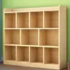 Librero de Madera Maciza de Pie para Niños Librero Simple Combinación Gabinete de Rejilla Gabinete Bajo Hogar Simple Moderno Gabinete de Almacenamiento