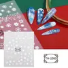 Novos Adesivos de Unhas de Natal para Celebridades da Internet de Zhengxiang Decalques de Arte de Unhas DIY Neve Cruzada Boneco de Neve Árvore de Natal Adesivos de Unhas Ins