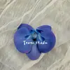 Cabeça de Flor de Orquídea Phalaenopsis Artificial, Textura de Película Impressa em 3D, Buquê Exquisito para Decoração de Casamento e Lembrança