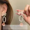 Brincos de Laço Coreanos, Brincos de Luxo Leve e de Alta Qualidade para Mulheres, Design de Nicho Moderno, Brincos Modernos e Elegantes, Atacado