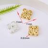 Colar Pulseira Espaçador Zircônia Micro-Cravejada Preservação de Cor Banhado a Ouro 18K DIY Feito à Mão Acessórios de Joalheria com Contas de Múltiplas Passagens