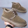 Botas de Nieve para Hombre Invierno Noreste Artificial Terciopelo Largo con Forro Polar Suela Gruesa Antideslizante Caña Alta Cálidas para Hombre Zapatos Grandes de Algodón