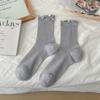 Calcetines de mujer de primavera y verano, calcetines finos de algodón con forma de tubo, con orejas de madera, zapatos de papá dulce, calcetines de mujer Joker, calcetines Zhuji al por mayor
