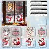 Pegatinas navideñas para ventana, pegatinas electrostáticas para cristal sin adhesivo, Santa Claus de dibujos animados, casa de nieve, renos decoraciones para ventana, pegatinas transfronterizas festivas