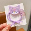 Elástico de Borracha Infantil Kuromi Fofo Alta Elasticidade Sanrio Não Machuca o Cabelo Faixa de Cabeça para Bebê Faixa de Cabelo Corda Colorida