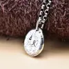 Prata S925 novo ouro e prata envelhecidos textura de lava cruz pilão de diamante pingente joias personalizadas masculinas e femininas atacado