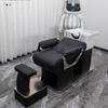 Cama de champú eléctrica, cama de agua semi-tumbado, peluquería, salón de belleza especial, lavabo de cerámica, sillón reclinable para lavar el cabello