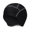 Gorro deportivo cálido sin orejeras para correr esquiar otoño e invierno gorro para la cabeza para motocicleta con orificio para gafas forro de casco