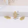 Oro Verdadero 18k Col de Forma Pentagonal Microincrustaciones de Circonita Accesorios Pulsera de Mariposa Colgante DIY Collar Pendientes Colgante D103
