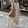 Vestido sin mangas reversible estilo coreano bohemio con lunares talla grande, divertido y juvenil