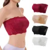 Sujetador Strapless de Encaje Floral para Mujer Talla Grande con Tirantes Elásticos, Sujetador Strapless Invisible para Comercio Transfronterizo, Estilo Europeo y Americano