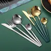 Estilo europeo estilo ins cubertería de acero inoxidable cuchillo y tenedor cuchara espejo portugués cuchillo y tenedor de filete occidentales juego de cubertería Jieyang
