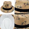 Sombrero de jazz con estampado de palmeras transfronterizo para hombre, sombrero casual de verano, sombrero de playa para papá, sombrero para protección solar al aire libre para mediana edad y personas mayores