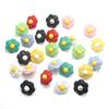 Botones de plástico con forma de flor tridimensional de pie alto botones para ropa infantil chaqueta botones de punto de color accesorios DIY botones de flor 18 mm