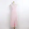 Conjunto de Punto de Color Sólido para Principios de Verano con Cuello Redondo, Adornos de Perlas, Cárdigan Corto, Vestido sin Mangas tipo Camiseta y Conjunto de Dos Piezas Estilo Chanel